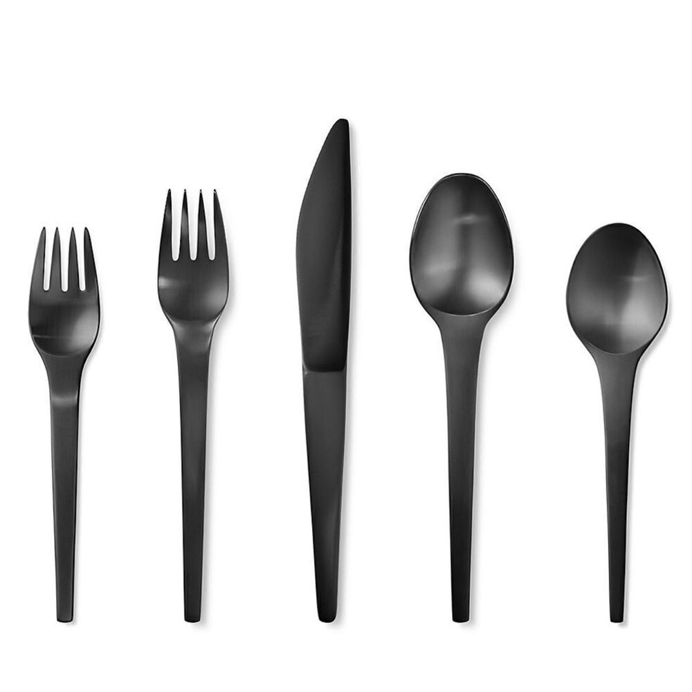Georg Jensen Caravel 5 Piece Flatware Set, Black PVD Coated Stainless